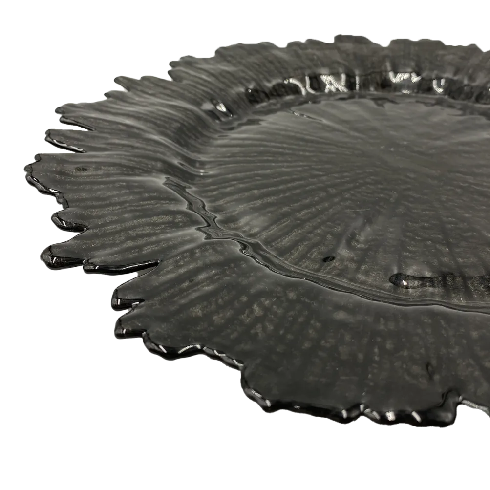 Reef - Glass Charger Plate in Black (Item # 0126)