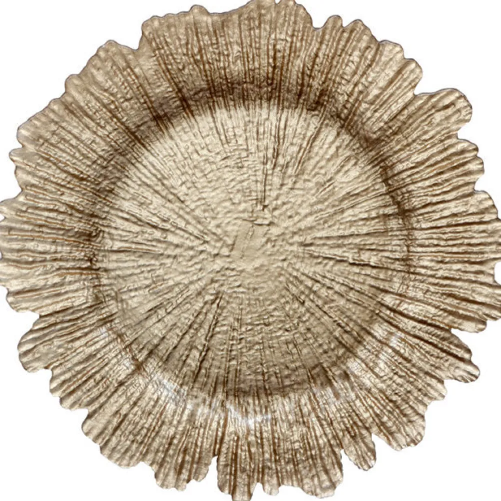 Reef - Glass Charger Plate in Champagne (Item # 0126)