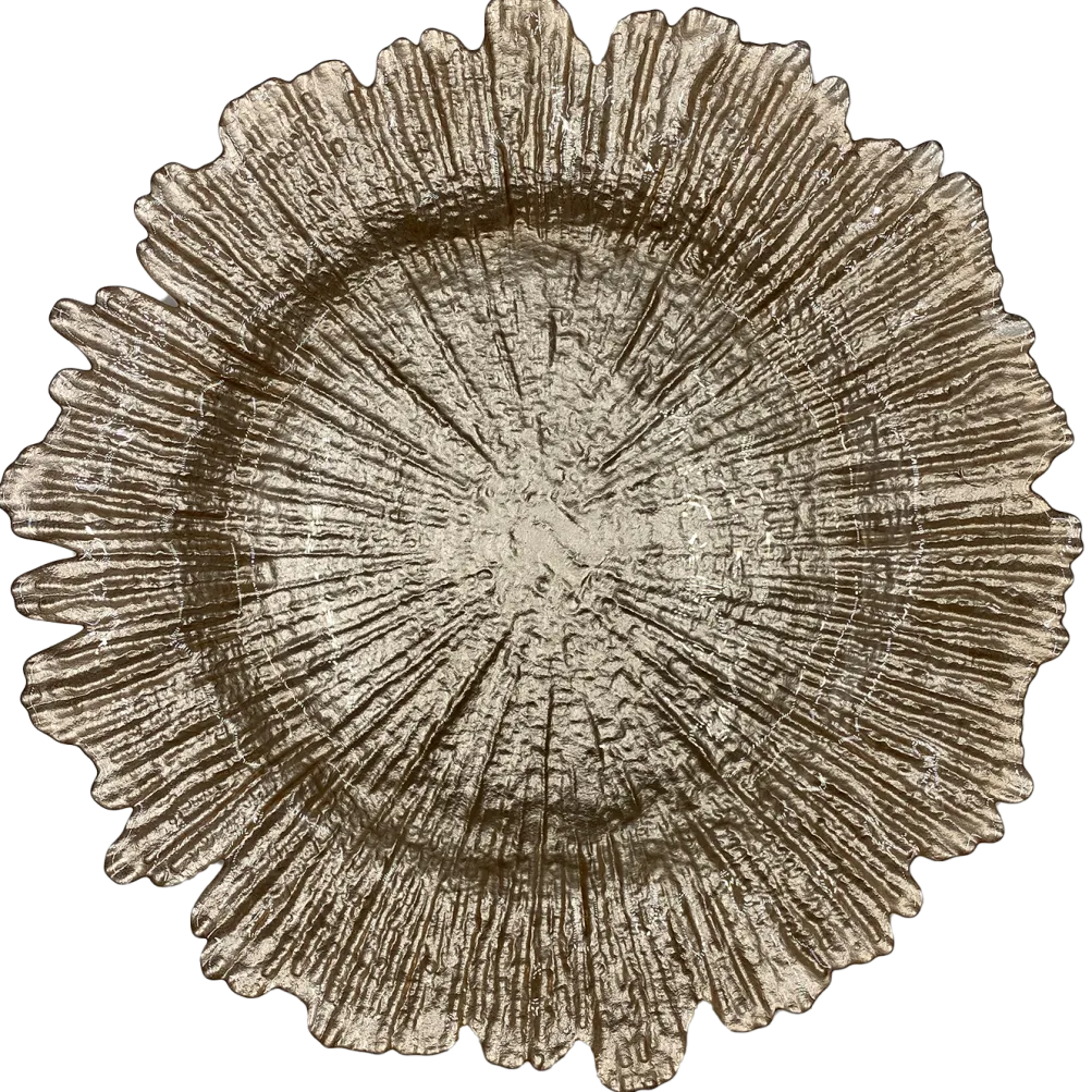 Reef - Glass Charger Plate in Champagne (Item # 0126)