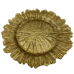 Reef - Glass Charger Plate in Gold (Item # 0126)