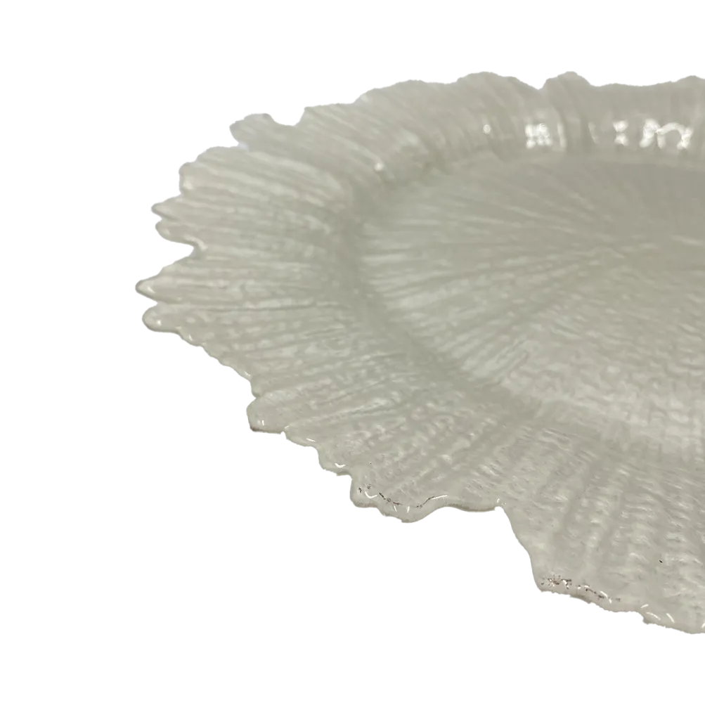 Reef - Glass Charger Plate in Pearl (Item # 0126)