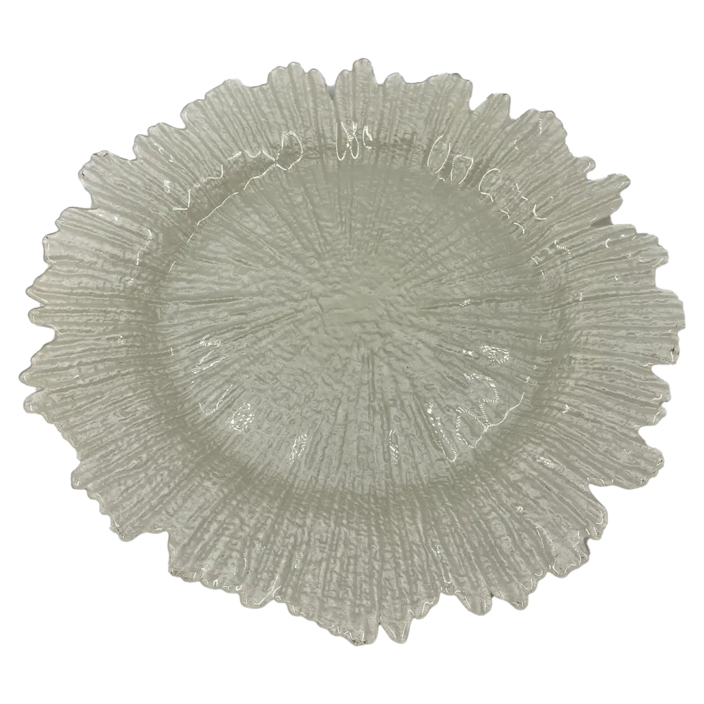 Reef - Glass Charger Plate in Pearl (Item # 0126)