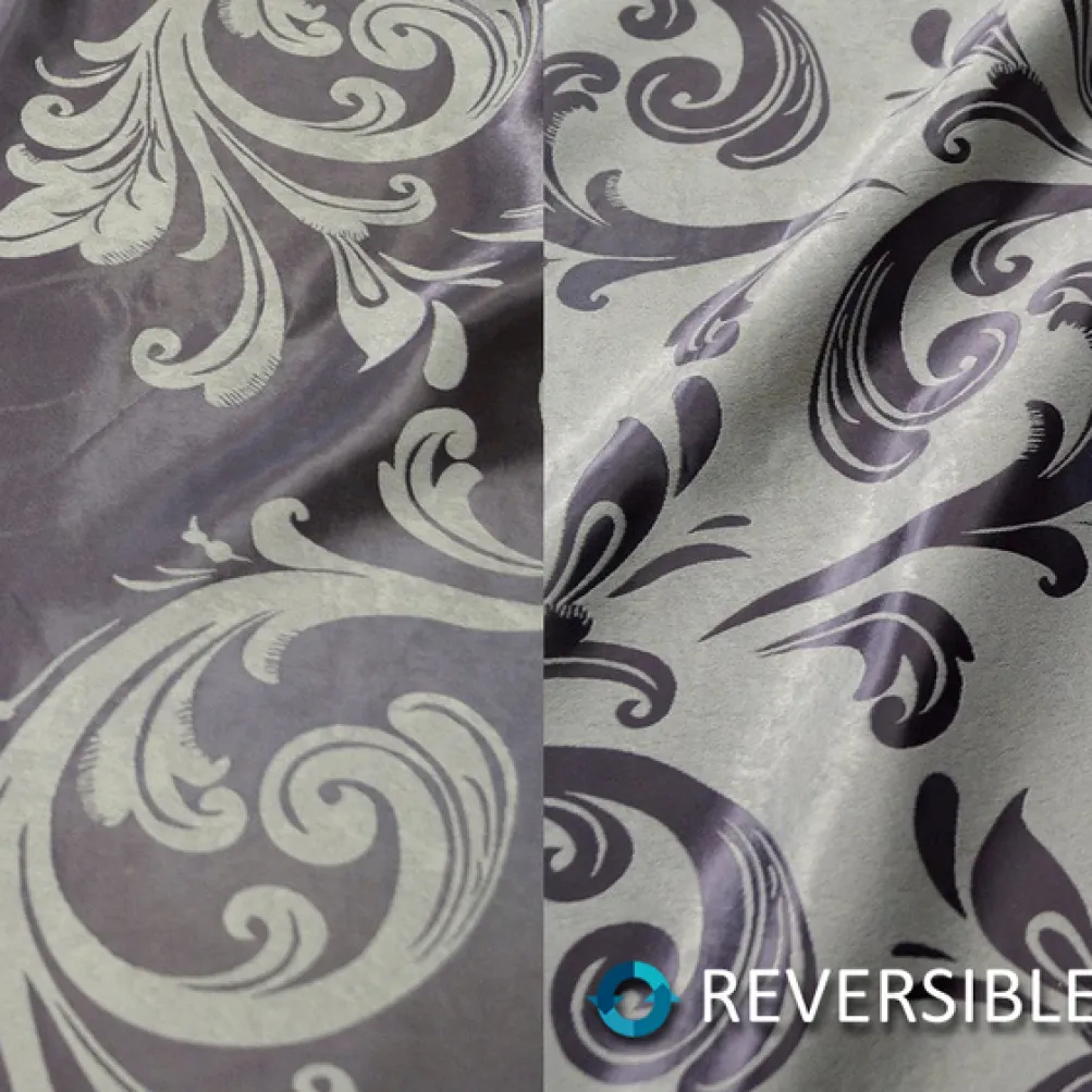 Regal Jacquard (Reversible) Table Linen in Purple Grey