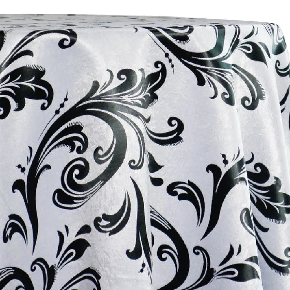 Regal Jacquard (Reversible) Table Linen in Black