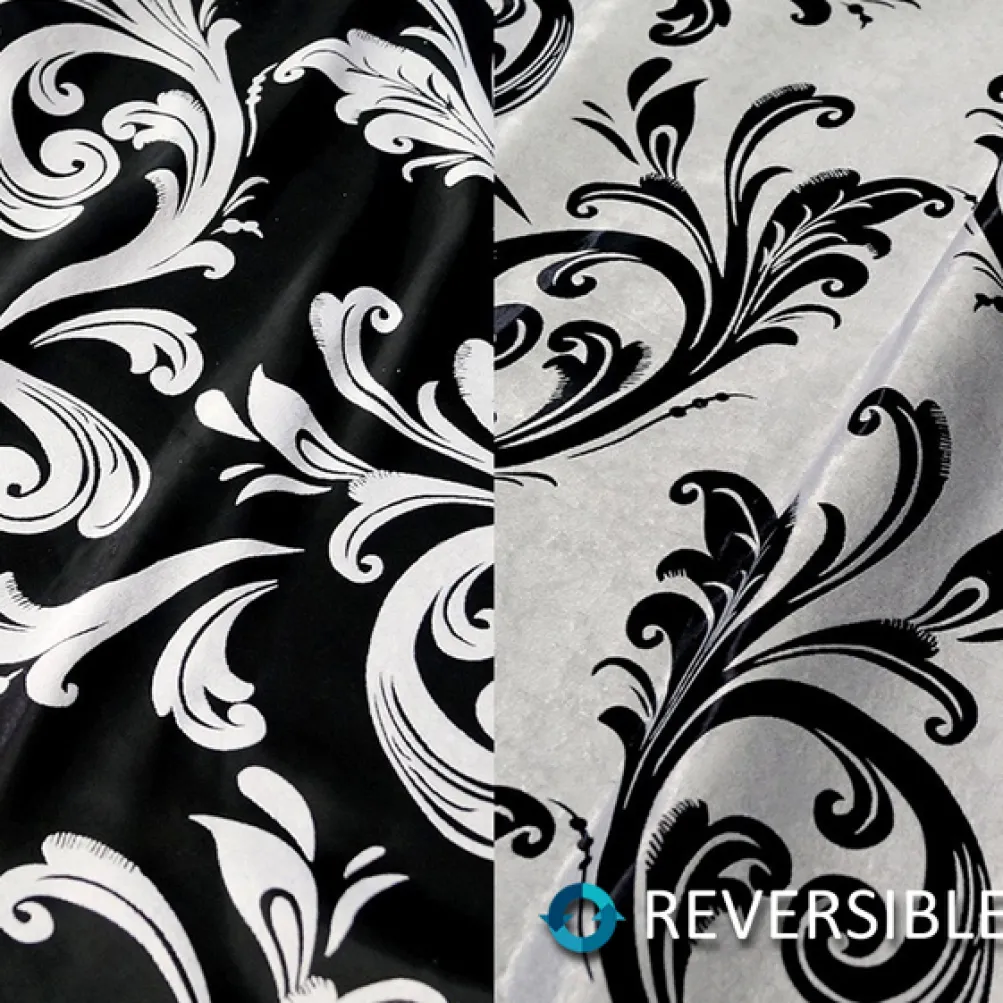 Regal Jacquard (Reversible) Table Linen in Black