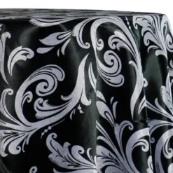 Regal Jacquard (Reversible) Table Linen in Black
