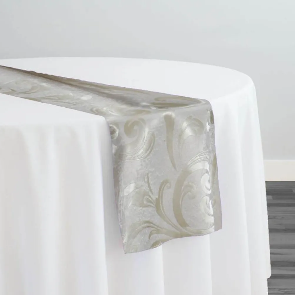 Regal Jacquard (Reversible) Table Runner in Ivory