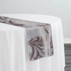 Regal Jacquard (Reversible) Table Runner in Dusty Rose