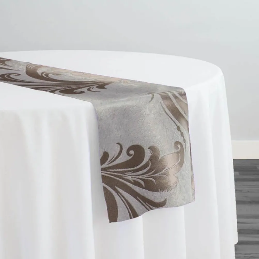 Regal Jacquard (Reversible) Table Runner in Champagne
