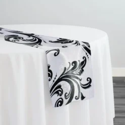 Regal Jacquard (Reversible) Table Runner in Black