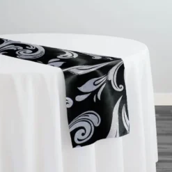 Regal Jacquard (Reversible) Table Runner in Black