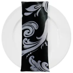 Regal Jacquard (Reversible) Table Napkin in Black