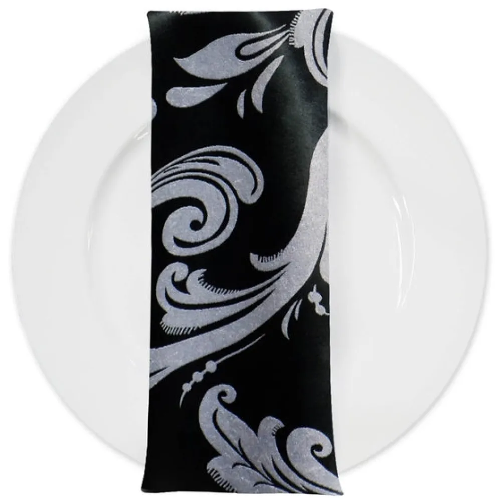 Regal Jacquard (Reversible) Table Napkin in Black