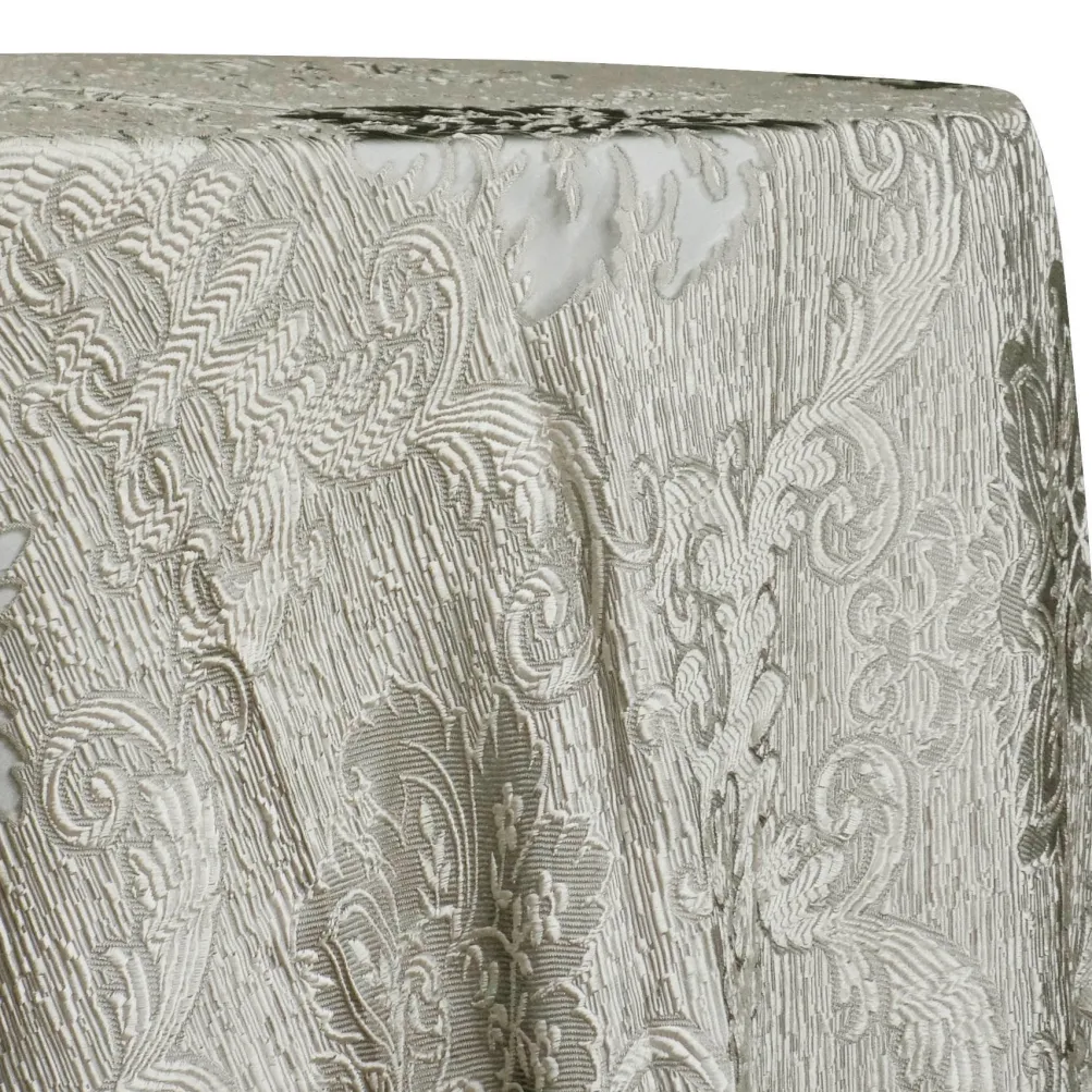 Regency Damask Sheer Table Linen in Champagne