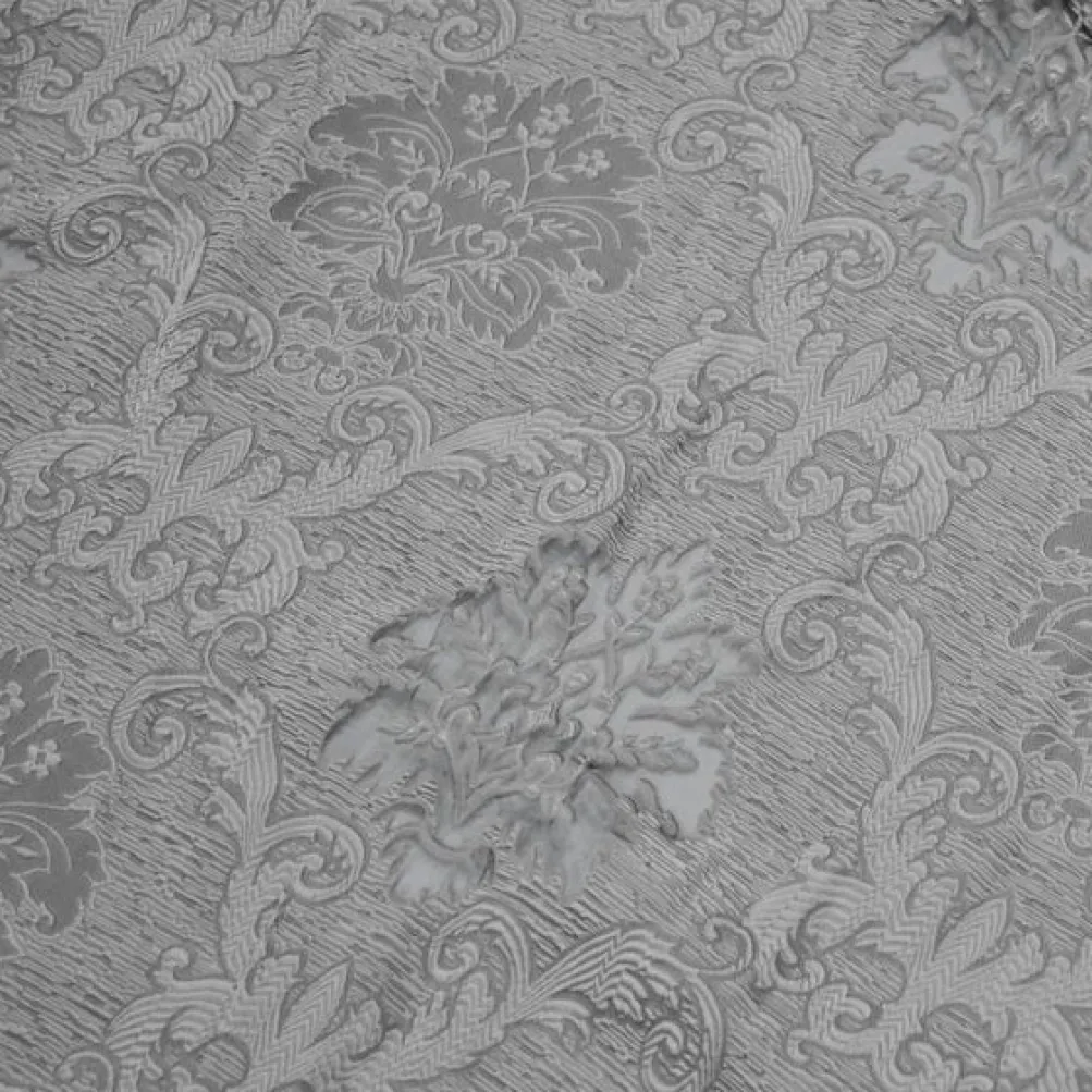 Regency Damask Sheer Table Linen in Silver