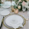 Ribbon - Glass Charger Plate in Gold (Item # 0296)
