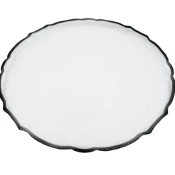 Ribbon - Glass Charger Plate in Black (Item # 0296)