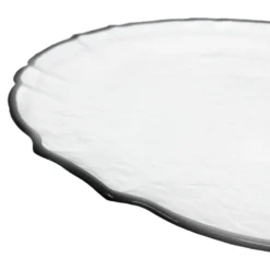 Ribbon - Glass Charger Plate in Black (Item # 0296)