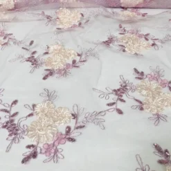 Ribbon Mesh Lace Table Runner in Blush Mix