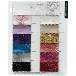 Ribbon Mesh Lace (w/ Poly Lining) Table Napkin in Blush Mix