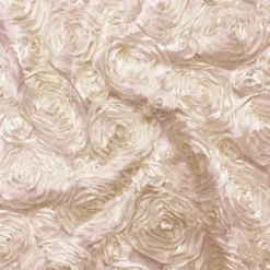 Rose Satin (3D) Table Linen in Champagne 340