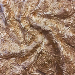 Rose Satin (3D) Table Linen in Taupe