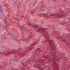Rose Satin (3D) Table Runner in Dark pink