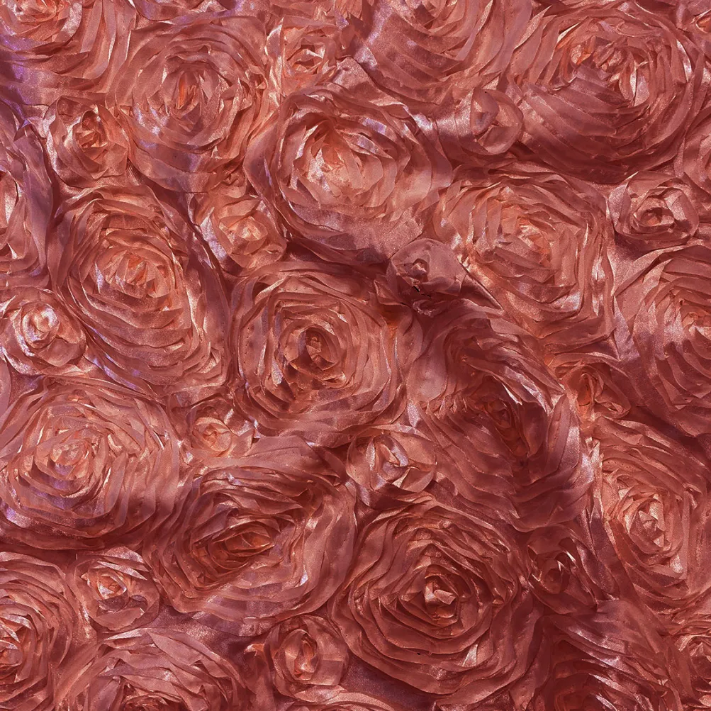 Rose Satin (3D) Table Runner in Dusty Rose