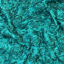 Rose Satin (3D) Table Runner in Jade