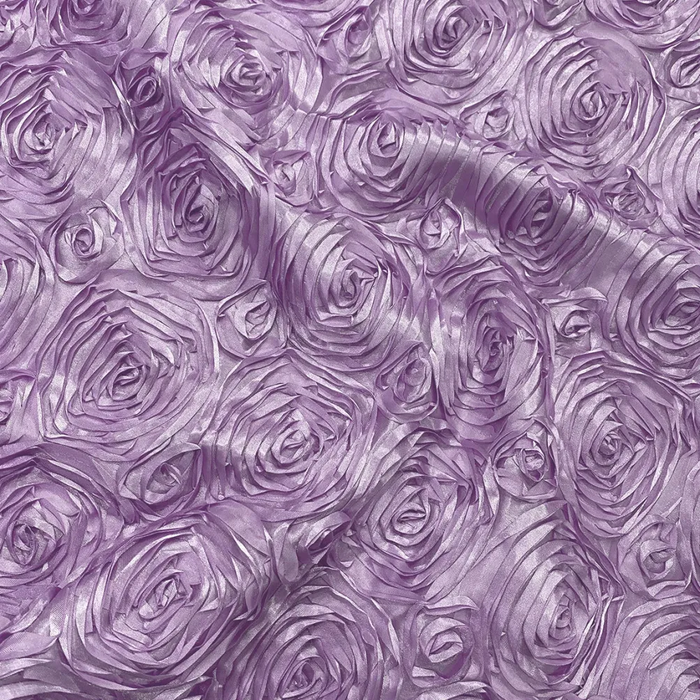 Rose Satin (3D) Table Runner in Lavender