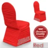 Roughed Spandex Banquet Chair Cover in Red