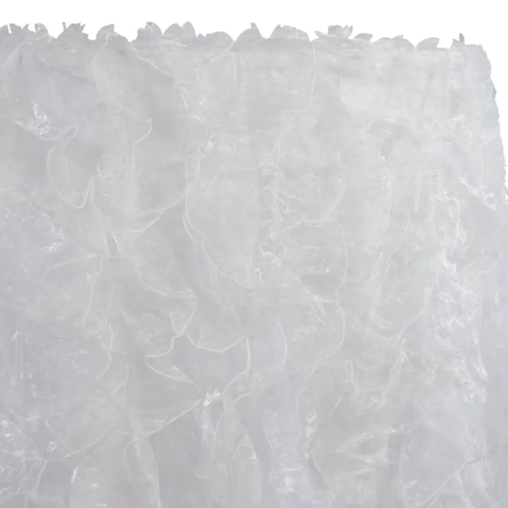 Ruffled Organza Table Linen in White