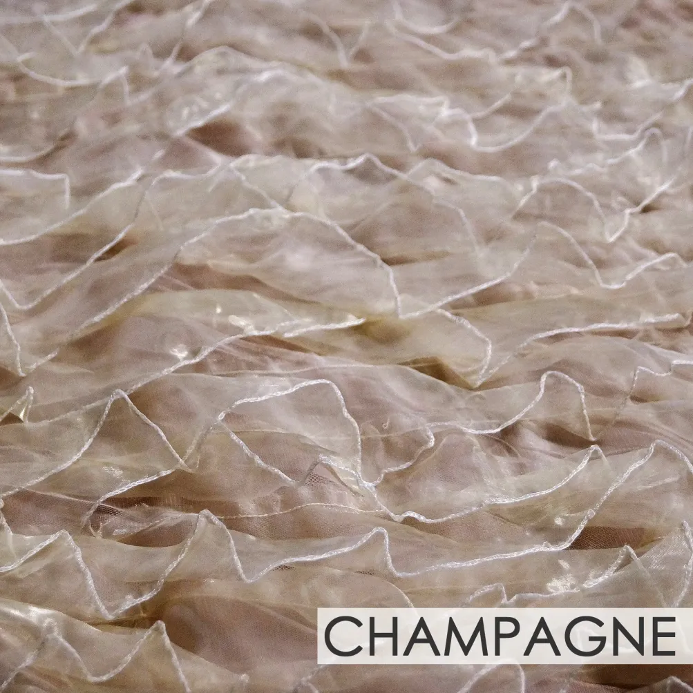 Ruffled Organza - Table Skirt (No Topper)