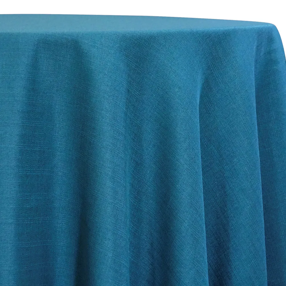Rustic Linen Table Linen in Teal