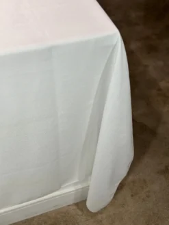 Rustic Linen Table Linen in White