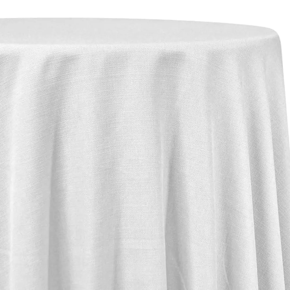 Rustic Linen Table Linen in White