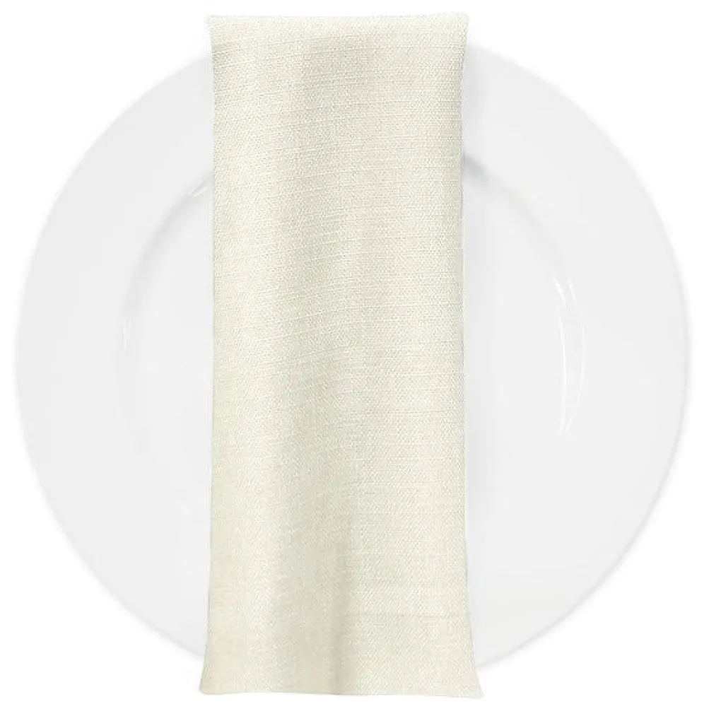 Rustic Linen Table Napkin in Off White