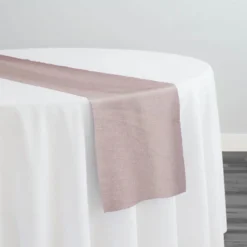 Rustic Linen Table Runner in Blush