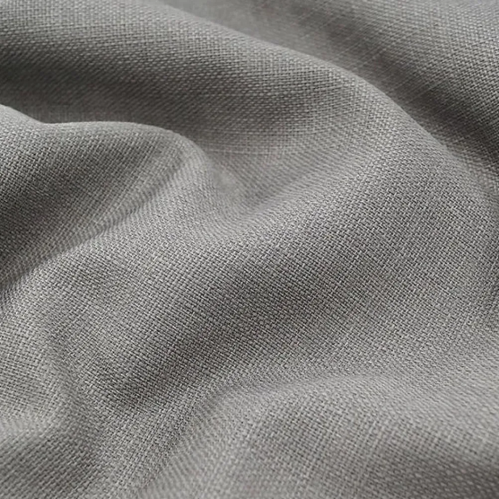 Rustic Linen Table Runner in Silver