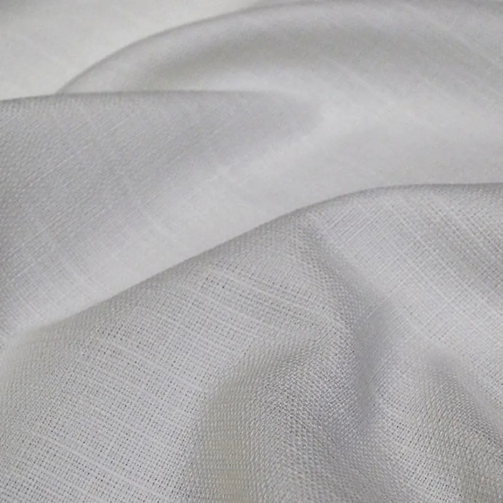 Rustic Linen Table Runner in White