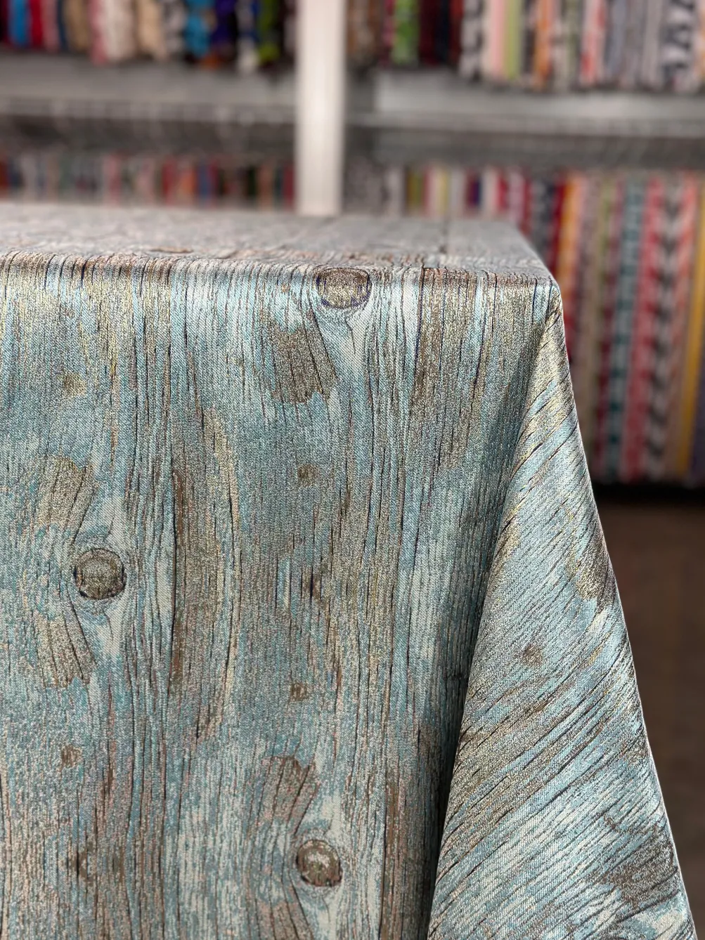 Sahara Jacquard Table Linen in Turquoise