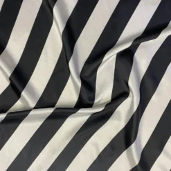 2" Satin Stripe Table Runner in Black and White