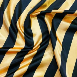 2" Satin Stripe Table Runner in Gold and Black