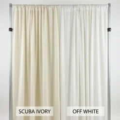 Scuba (Wrinkle-Free) Drapery Panel in Off White