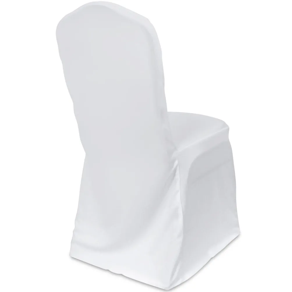 Scuba (Wrinkle-Free) Fitted Banquet Chair Cover in White