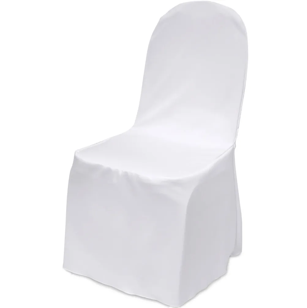 Scuba (Wrinkle-Free) Pleated Banquet Chair Cover in White