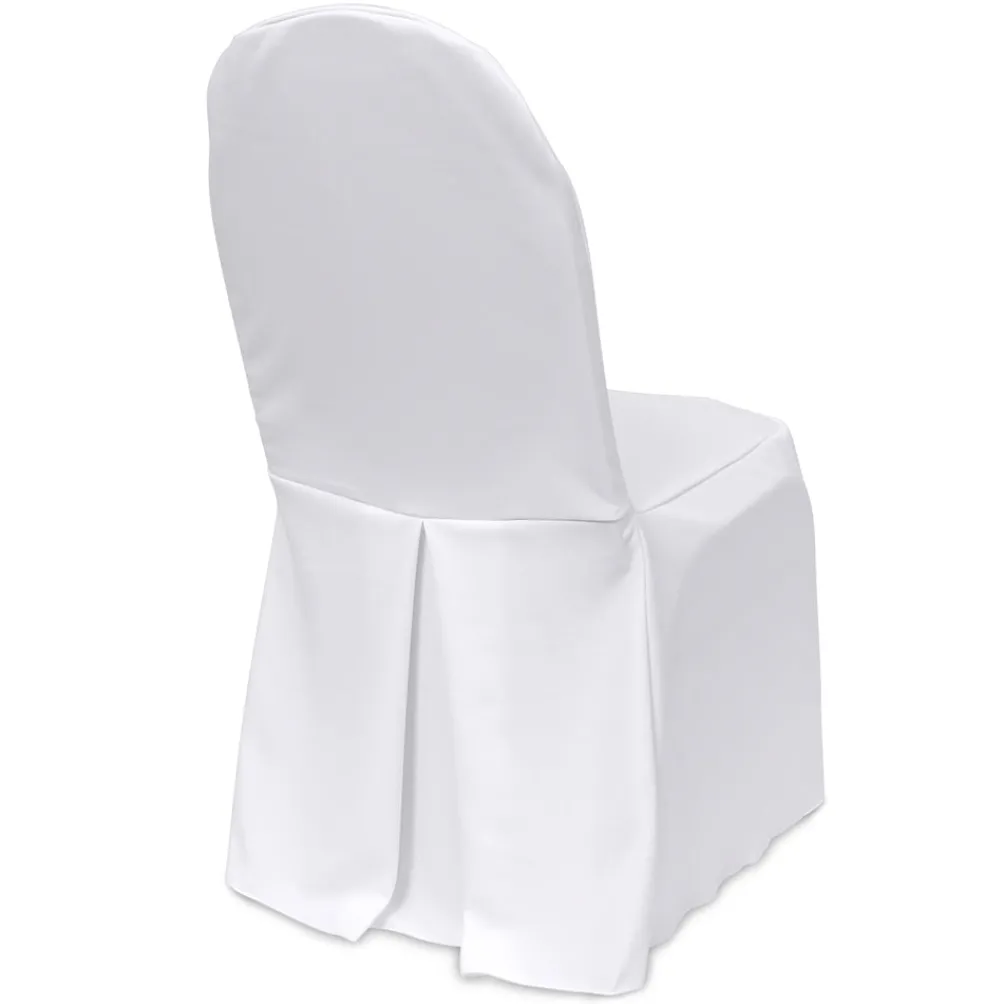 Scuba (Wrinkle-Free) Pleated Banquet Chair Cover in White