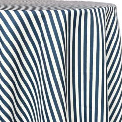 Seersucker (Poly Print) Table Linen in Navy