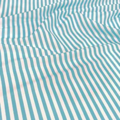 Seersucker (Poly Print) Table Linen in Turquoise
