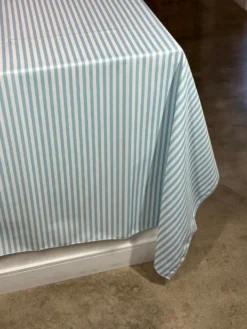 Seersucker (Poly Print) Table Linen in Lt Blue
